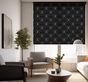 Estor para salón elegante art déco negro - TenVinilo