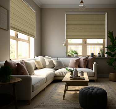 Estor para salón rayas beige - TenVinilo