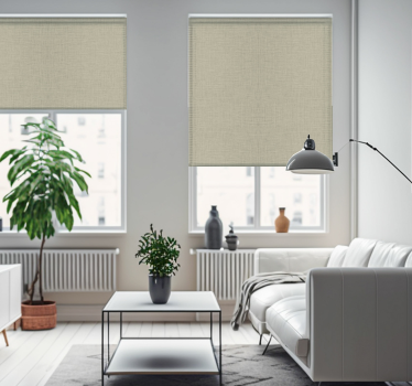 Estor para salón textura de tela beige - TenVinilo