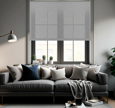 Estor para salón textura de tela gris - TenVinilo