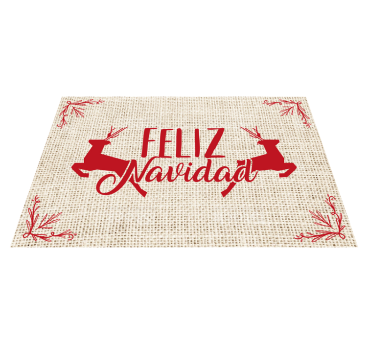 Mantel individual navidad frase feliz navidad - TenVinilo