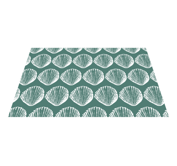 Individual de mesa patrón mesa con diseño de conchas - TenVinilo