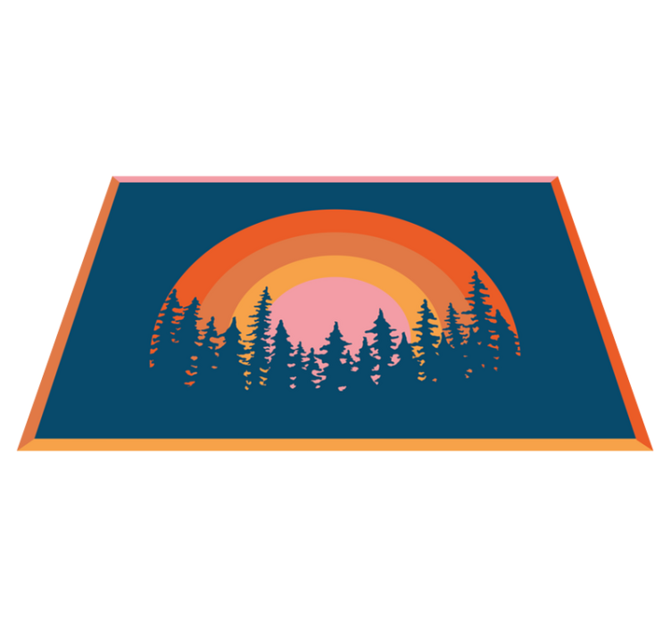 Individual mesa original paisaje arcoíris vibrante - TenVinilo