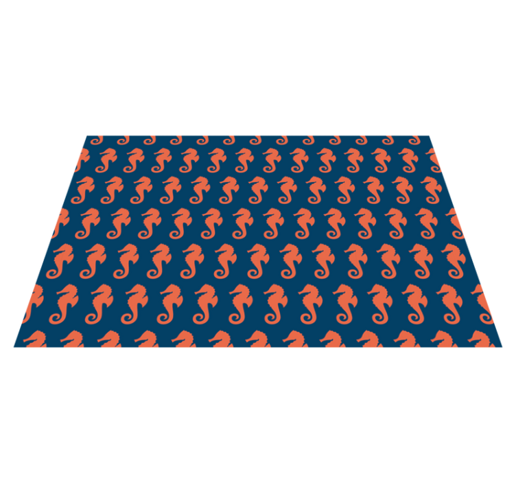 Individual mesa original patrón de caballito de mar - TenVinilo