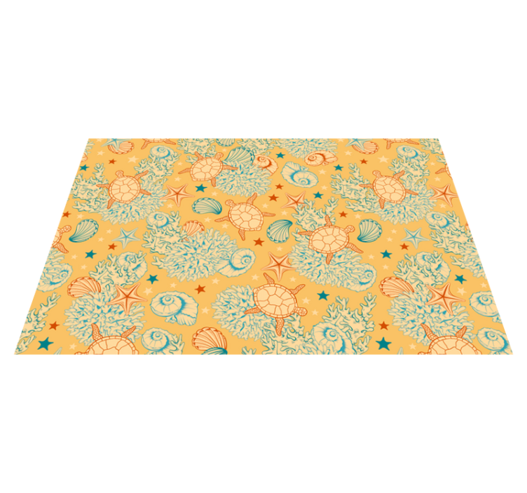 Individual mesa original vajilla con patrón de conchas - TenVinilo