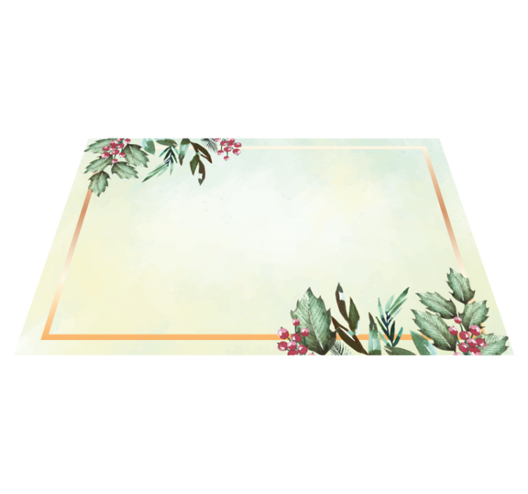 Individual mesa moderno superficie floral minimalista - TenVinilo