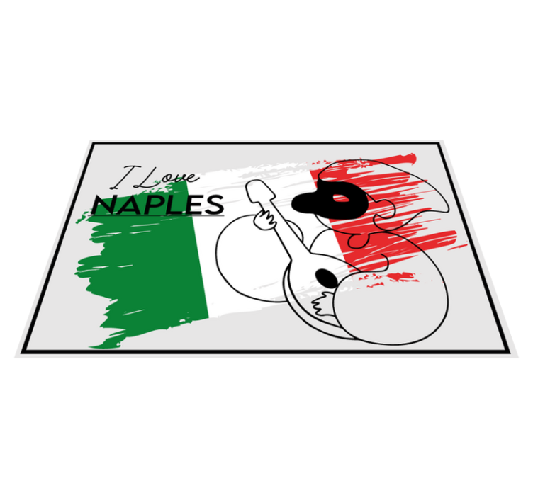 Individual de mesa frase te amo nápoles diseño - TenVinilo