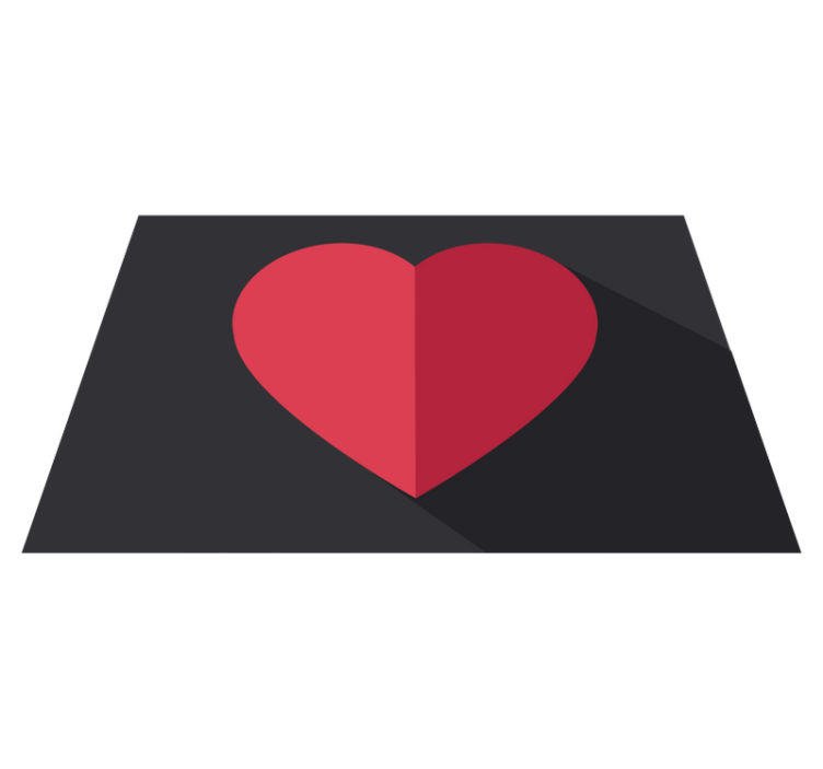 Individual mesa original acento en forma de corazón - TenVinilo