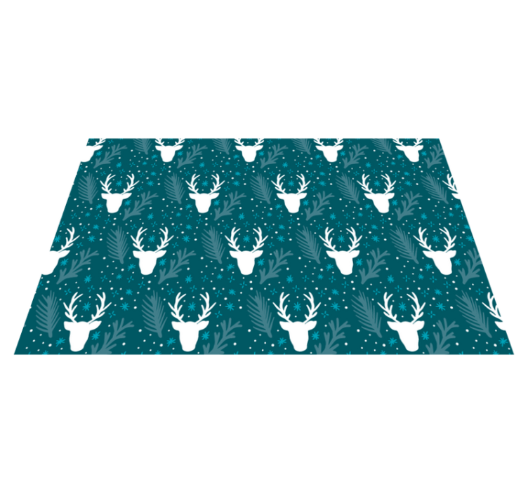 Mantel individual navideño Renos y copos de nieve - TenVinilo