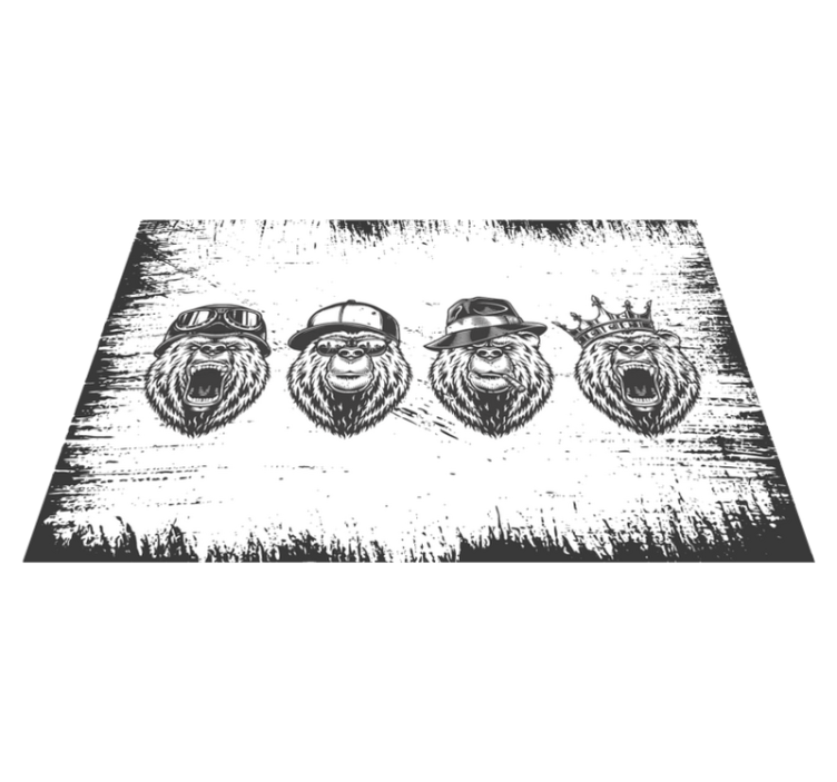 Individual mesa original retratos de osos elegantes - TenVinilo