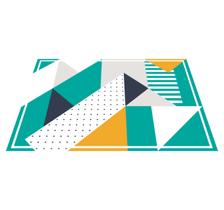 Mantel individual original Triángulos arte geométrico - TenVinilo