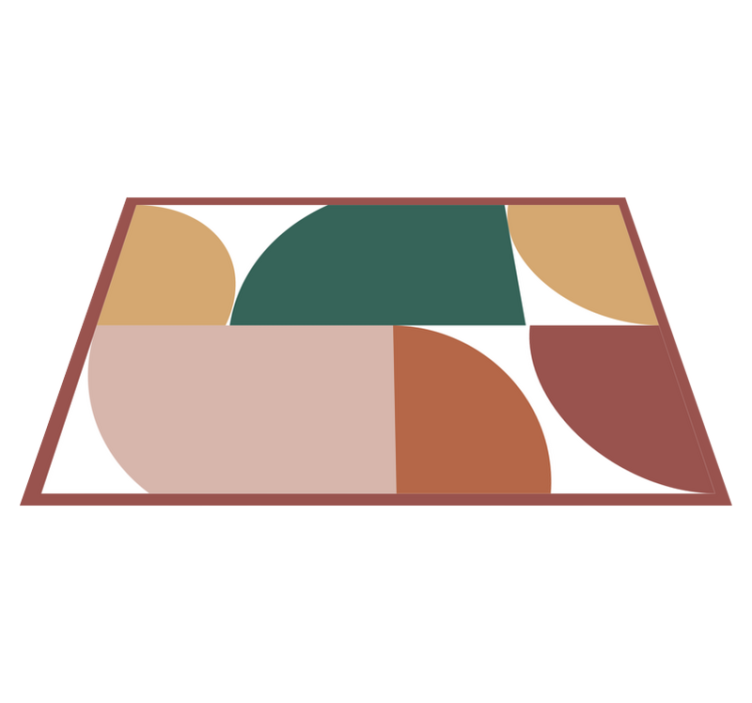 Individual mesa moderno segmentos de color geométrico - TenVinilo