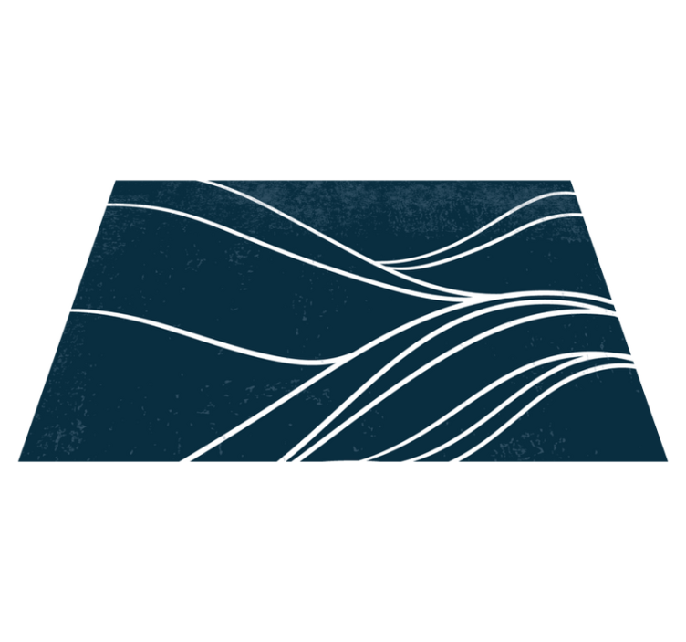 Individual mesa moderno patrón de olas elegante - TenVinilo