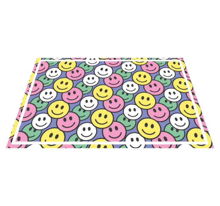 Mantel individual original Patrón de emoji colorido. - TenVinilo