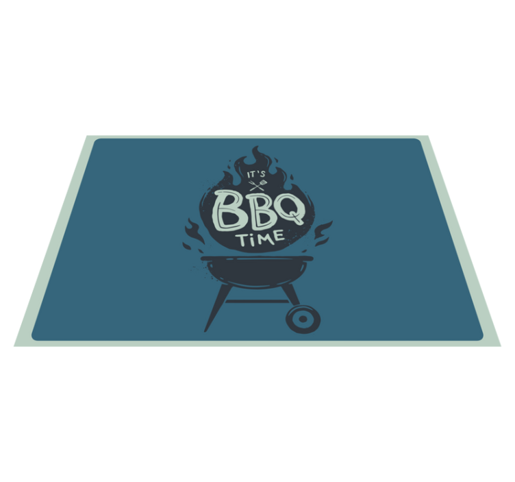 Individual de mesa frase hora de bbq llamas - TenVinilo