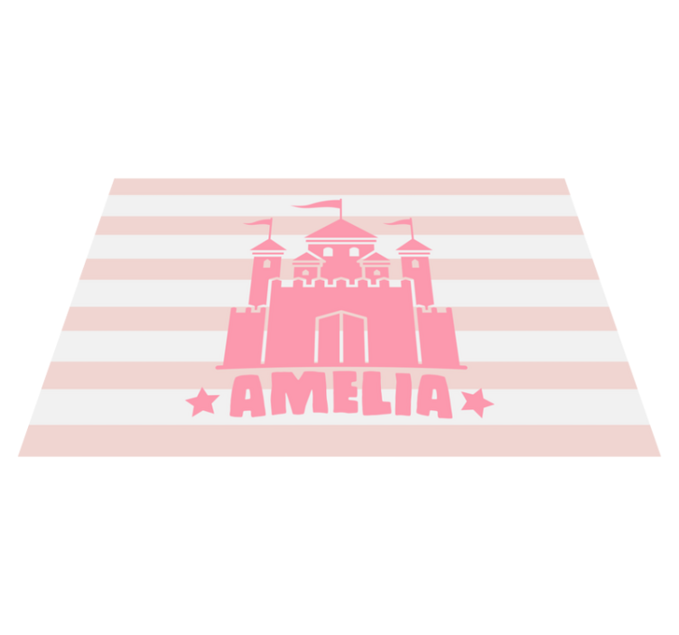 Individual de mesa infantil castillo con banderas - TenVinilo