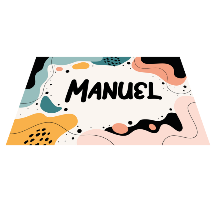 Individual de mesa infantil formas abstractas vibrantes - TenVinilo