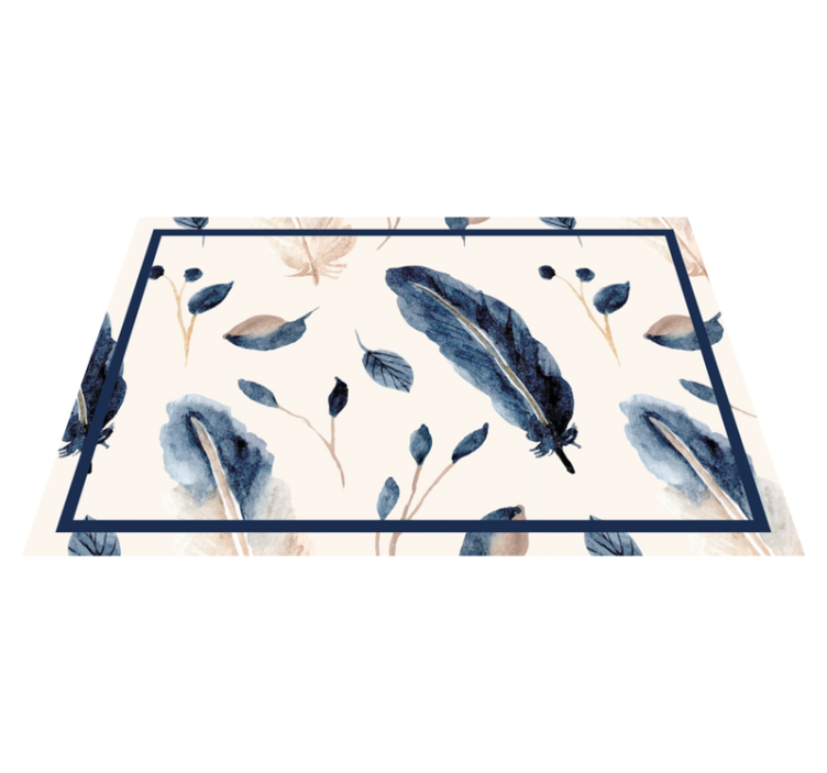 Mantel individual elegante Hojas y plumas voladoras - TenVinilo