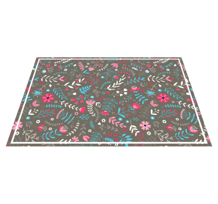 Individual de mesa patrón acabado texturizado botánico - TenVinilo