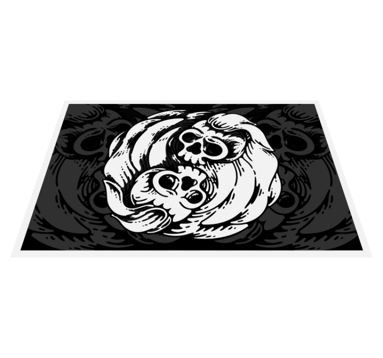 Mantel individual original Yin yang en blanco y negro - TenVinilo