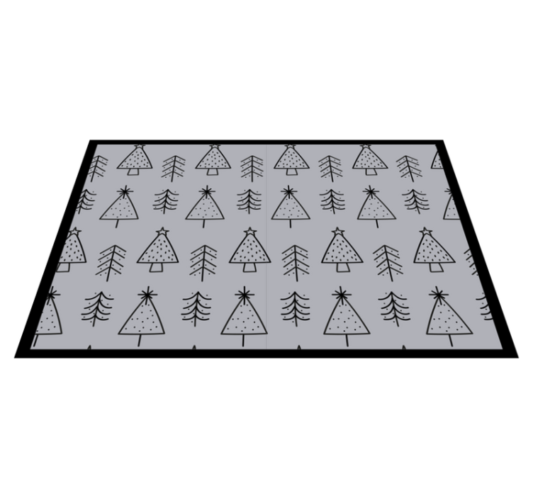 Individual de mesa navideño Árboles de navidad estilizados - TenVinilo