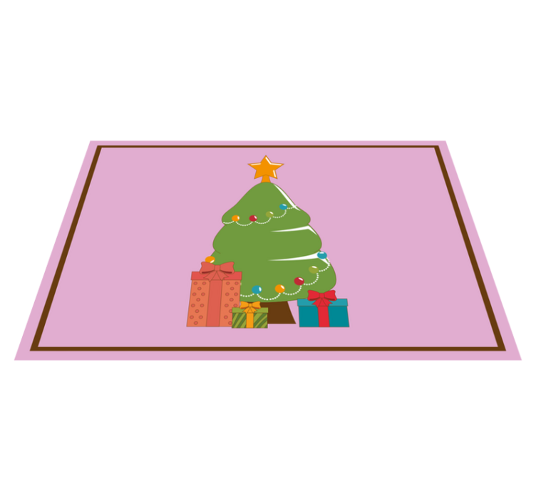 Individual de mesa navideño Árbol de navidad colorido - TenVinilo