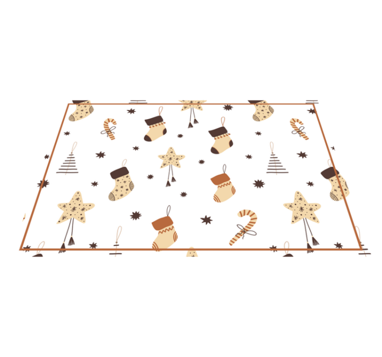 Individual de mesa navideño con diseño de calcetines - TenVinilo