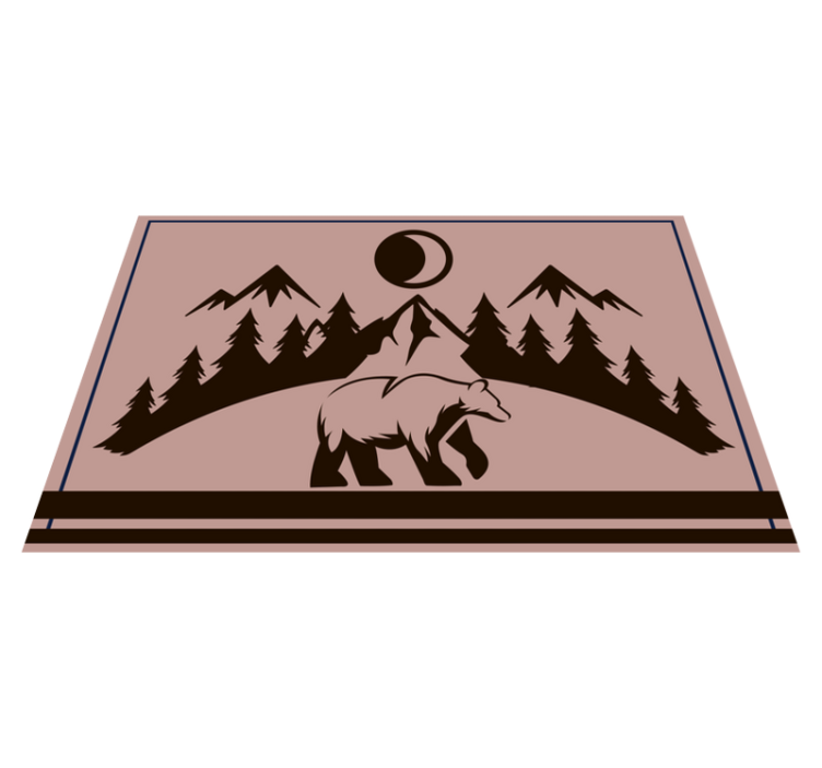 Individual mesa personalizable silueta de oso - TenVinilo