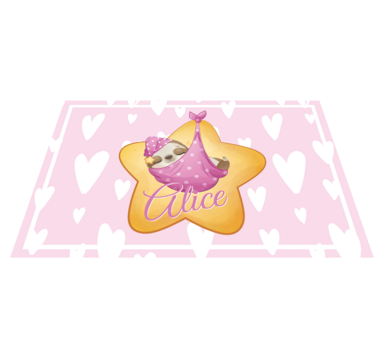 Individual de mesa infantil perezoso en estrella - TenVinilo