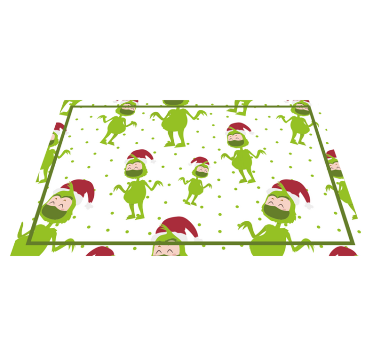 Individual de mesa navideño personajes grinch alegres - TenVinilo