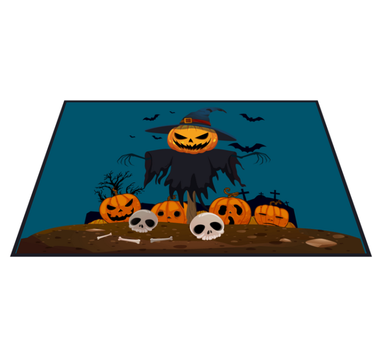 Individual de mesa halloween calabaza espantapájaros - TenVinilo