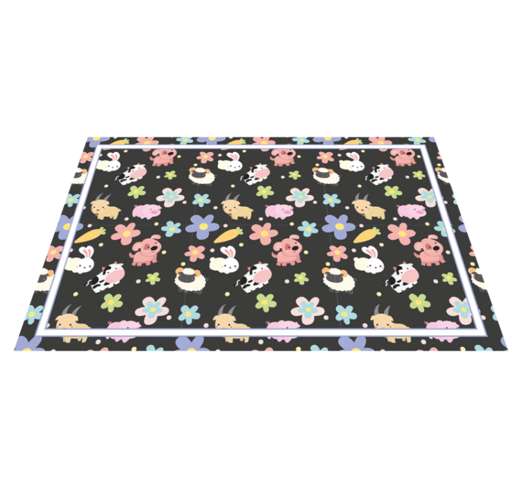 Individual de mesa infantil ilustraciones encantadoras - TenVinilo