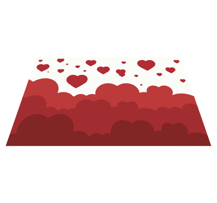 Individual mesa original patrón nubes de corazones - TenVinilo