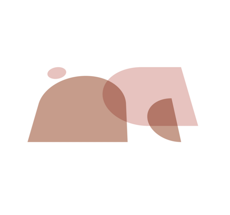 Individual mesa moderno formas geométricas contemporáneas - TenVinilo