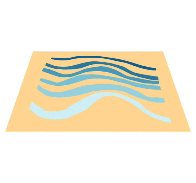 Individual mesa moderno estilo de líneas onduladas - TenVinilo