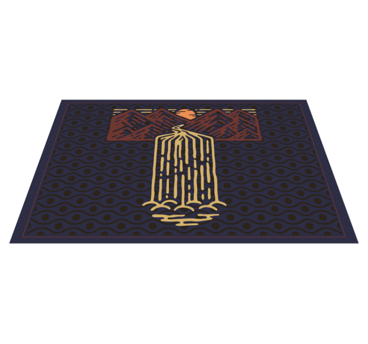 Individual mesa original escena de cascada montañosa - TenVinilo