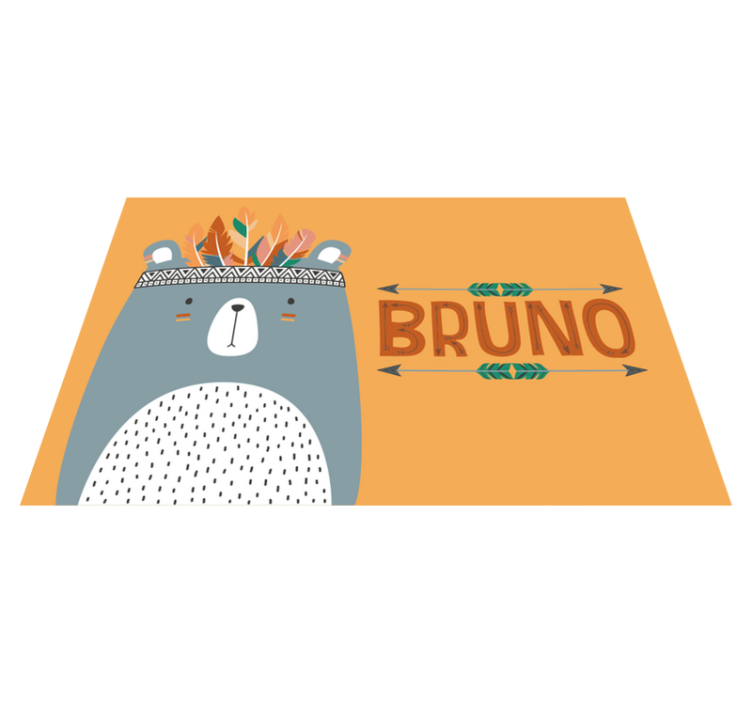 Individual de mesa infantil ilustración de oso lindo - TenVinilo