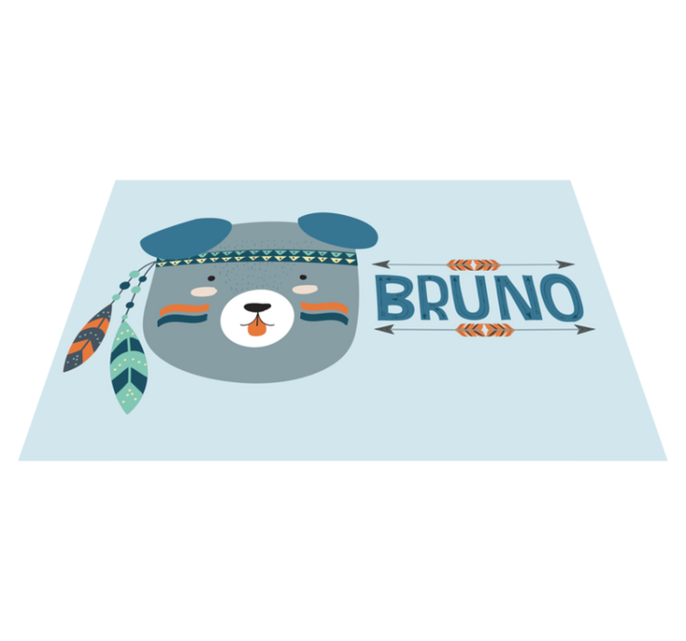 Individual de mesa infantil cabeza de oso lindos - TenVinilo