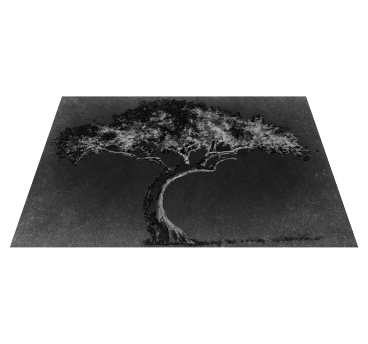Individual de mesa patrón silueta de árbol artística - TenVinilo
