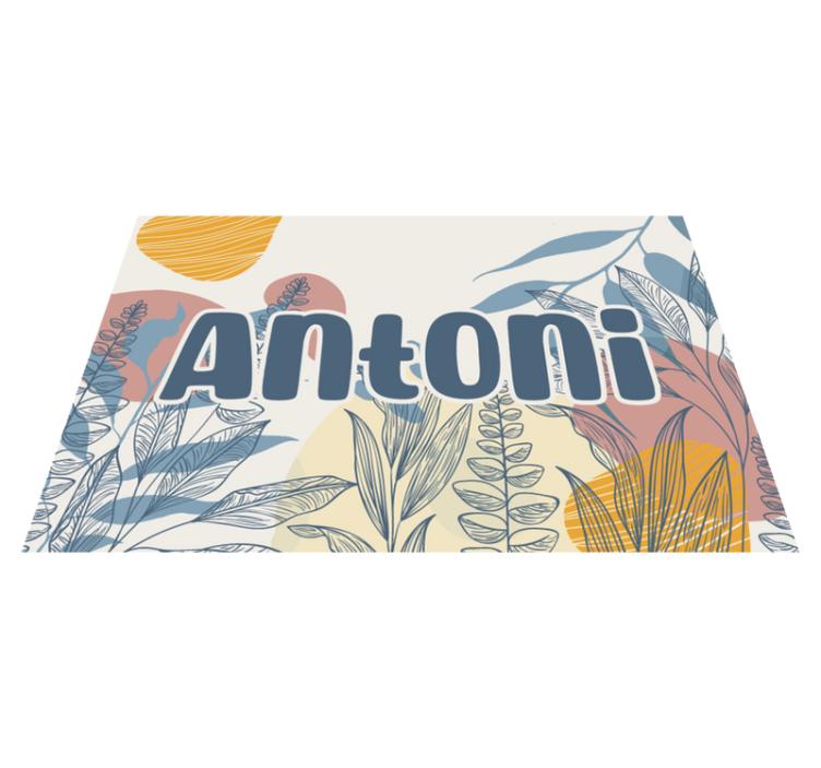 Individual mesa original diseño de nombre elegante - TenVinilo