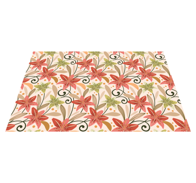 Individual mesa original elemento floral vibrante - TenVinilo