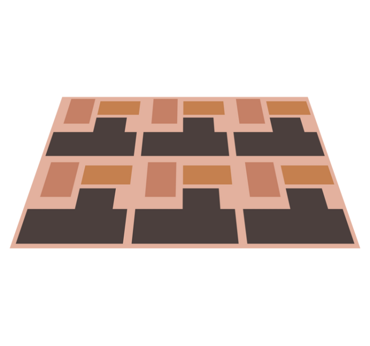 Mantel individual original Formas marrones y naranjas - TenVinilo