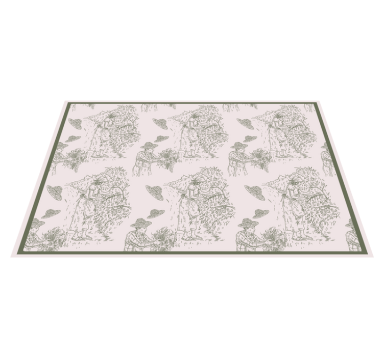 Individual mesa original escena de cosecha natural - TenVinilo