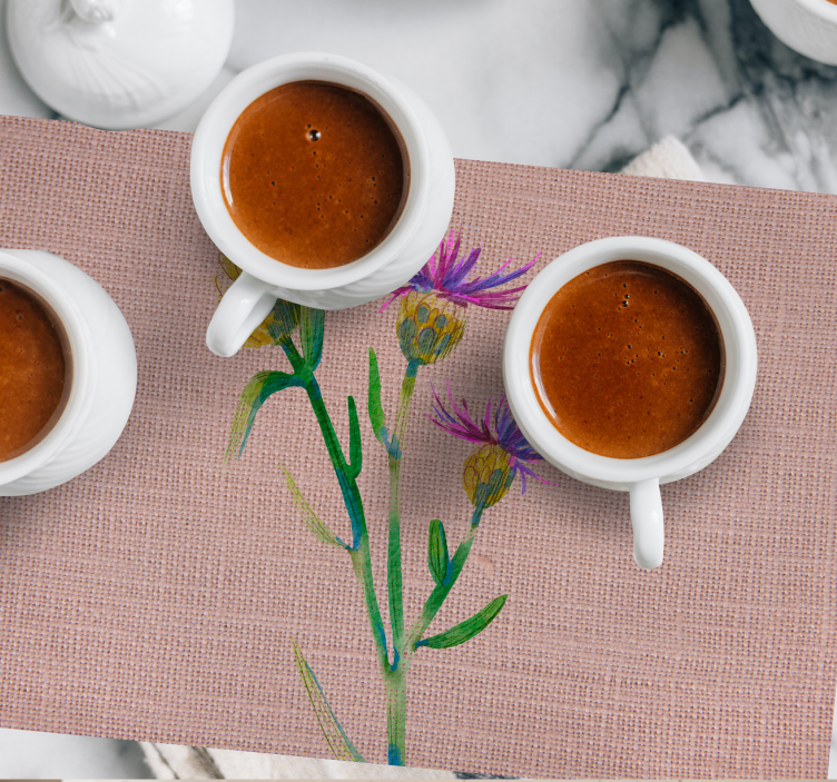 Mantel individual elegante cardo tejido - TenVinilo