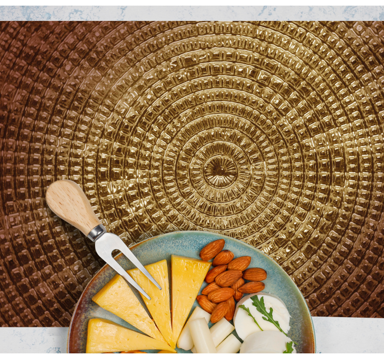 Mantel individual moderno Diseño circular - TenVinilo