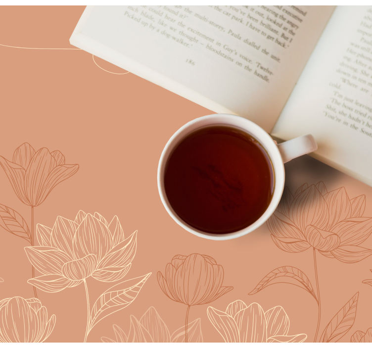 Mantel individual original Flores delicadas colores suaves - TenVinilo