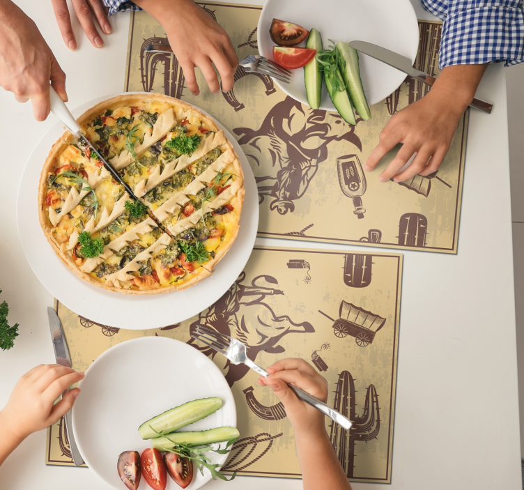 Mantel individual cowboy vaquero a caballo - TenVinilo