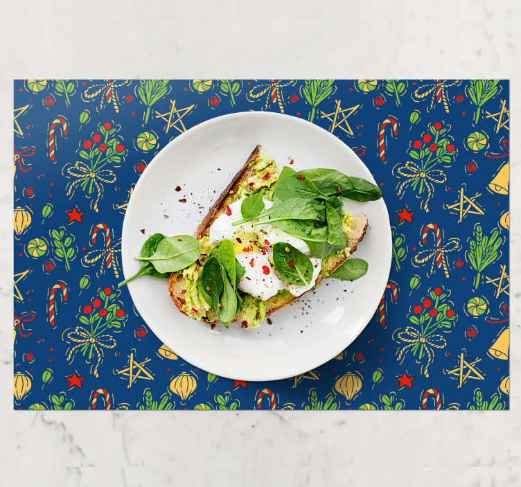 Manteles individuales navideños Dulces navideños - TenVinilo