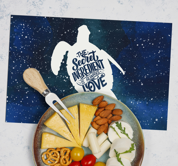 Mantel individual tortuga volando en galaxia  - TenVinilo