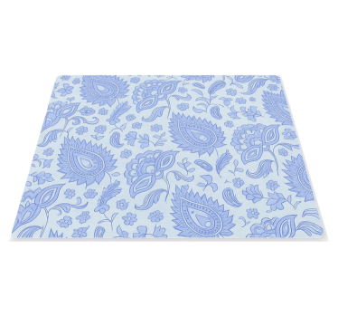 Manteles individuales indios con patrón paisley azul floral - TenVinilo